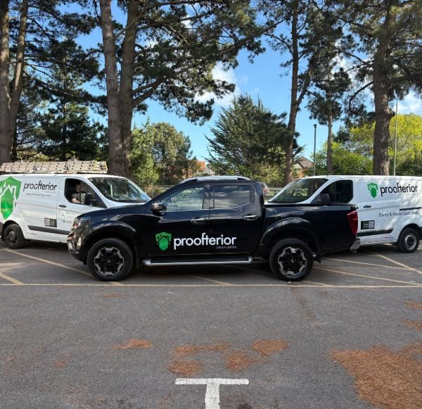 Proofterior van fleet ready for work across Dorset