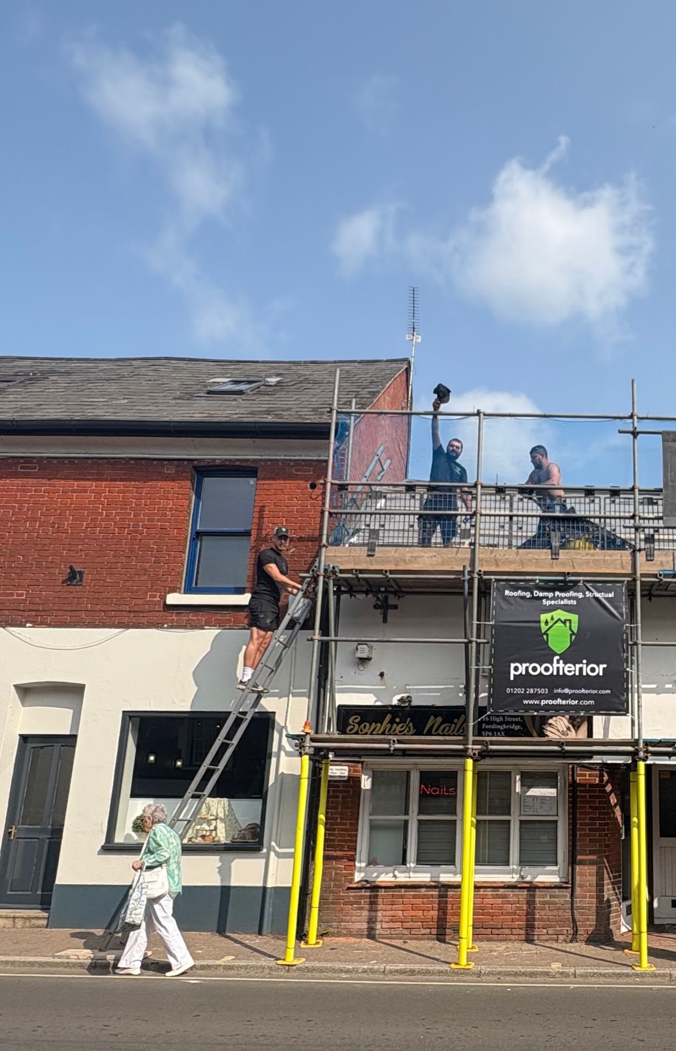 External render works underway from scaffold
