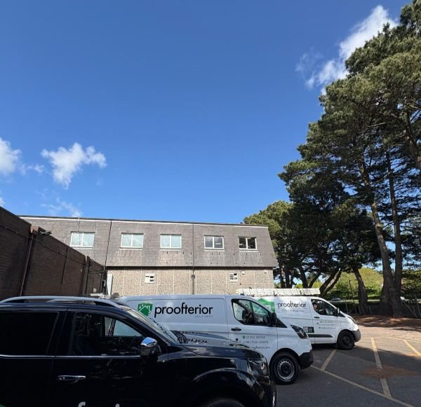 Proofterior vehicles on site at a Hampshire property